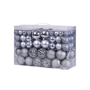 Catzon 100 Pcs Christmas Ball Ornaments Set-Silver