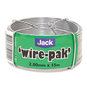 Jack 2mm x 15m Galvanised Wirepak Tie Wire