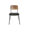 Durafurn Rustic Wood Denver Vinyl Seat Dining Chair