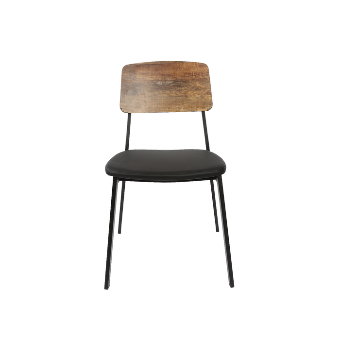 Durafurn Rustic Wood Denver Vinyl Seat Dining Chair