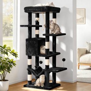 BEASTIE Cat Tree Scratcher Black 153cm