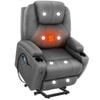 ALFORDSON Power Lift Recliner Chair Heated Massage