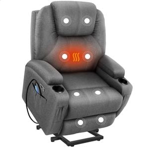 ALFORDSON Power Lift Recliner Chair Heated Massage