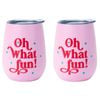 2PK Annabel Trends 295ml Stainless Steel Wine Tumbler - Oh What Fun