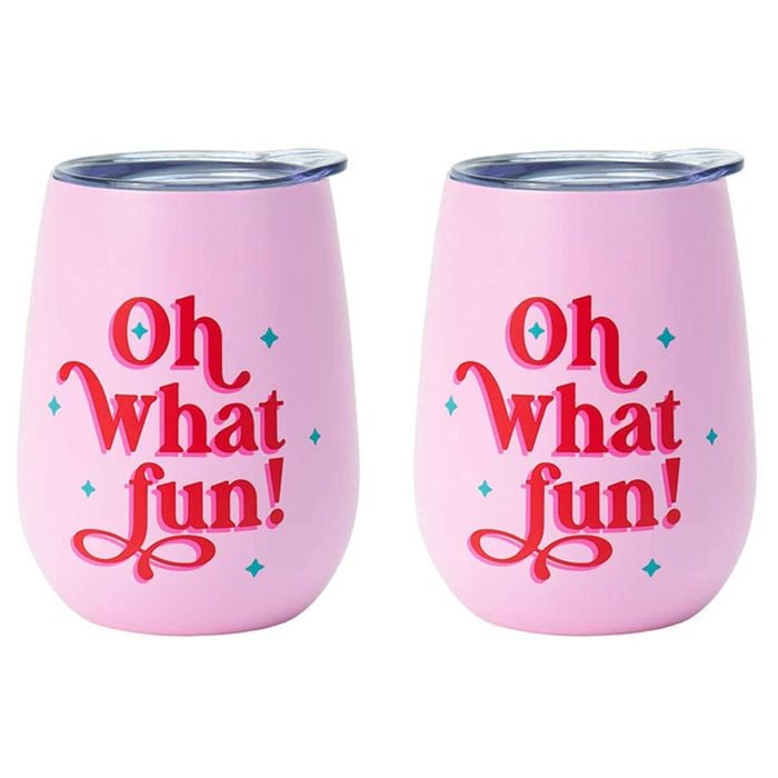2PK Annabel Trends 295ml Stainless Steel Wine Tumbler - Oh What Fun