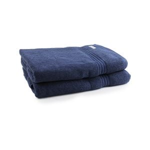 2pc Onkaparinga 90x167cm Flinders Bath Sheet 600GSM Denim