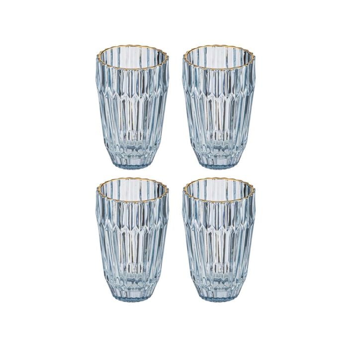 Tempa Amara Set of 4 Highball Tumbler Blue