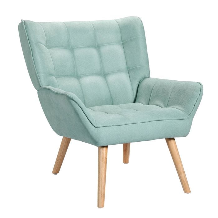 Artiss Armchair Blue Linen Fabric Cindy