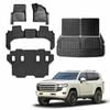 3-Pcs Boot Liner & Floor Mats for Toyota Landcruiser 300 LC300 2021-Onwards Cargo Trunk Mat Luggage