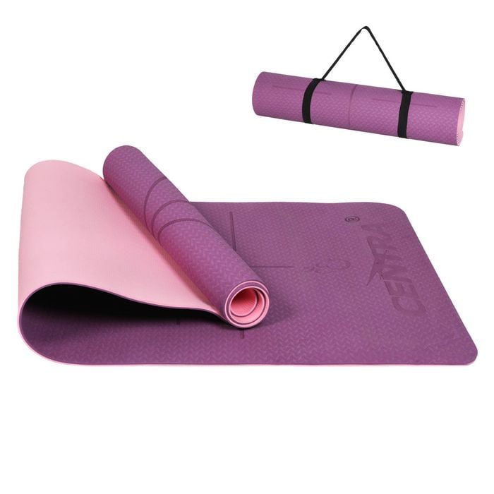 CENTRA 6MM Anti-Slip Yoga Mat Purple and Pink