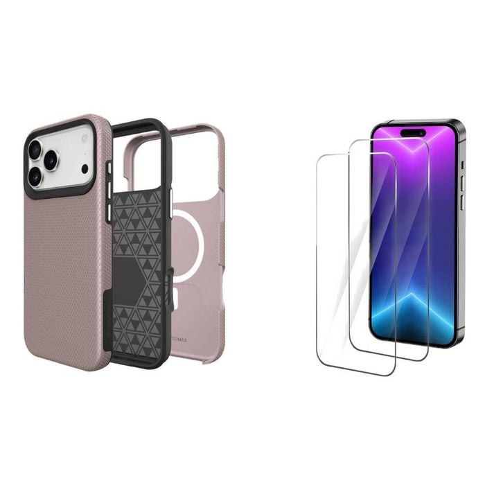 Icoverlover For Iphone 17 Pro Case Compatible With Magsafe Tough Rose Gold + 2x Screen Protectors
