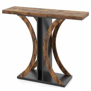 Costway Console Table 100cm Entryway Hall Geometric Industrial Sofa Side
