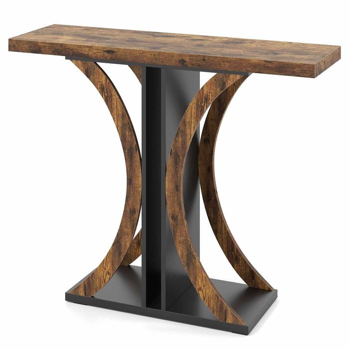 Costway Console Table 100cm Entryway Hall Geometric Industrial Sofa Side