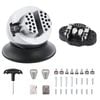 Vevor Ball Vise Silver Black 7.62 Cm Engraving Setting Tool 360°rotation 30 Pcs Attachment