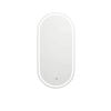 Attica 900 x 450mm Matte White Nobu LED Oval Shaving Cabinet with Powerpoint