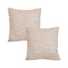 SOGA 2X 50cm Neutral Beige Speckled Pattern Contemporary Throw Pillow