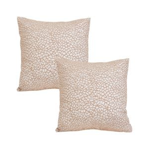 SOGA 2X 50cm Neutral Beige Speckled Pattern Contemporary Throw Pillow