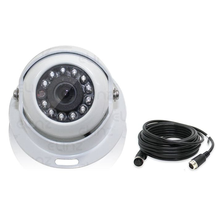 Elinz Heavy Duty CCD IR Eyeball Reversing Camera 10M Advanced 4 PIN Cable - White