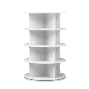 Lauft 4 Tier 360 Swivel Rotating Shoe Rack Tower Book Storage Display Stand