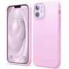 Silicone Phone Case For iPhone 12 Shockproof Microfiber Lining - Pink