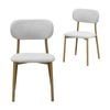 2 Sets Oak Look Dining Chairs