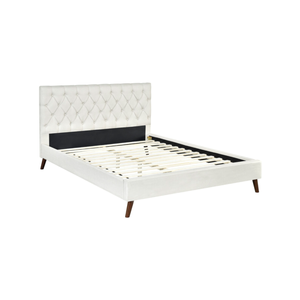 Andy King Single Bed Frame - Cream