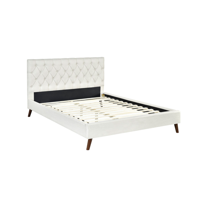 Andy King Single Bed Frame - Cream