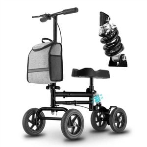 Altus Knee Scooter Walker Wheels with Shock Absorber - Black