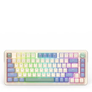Redragon K673cpg Rgb Pro White 75% Gasket Wireless Mechanical Keyboard