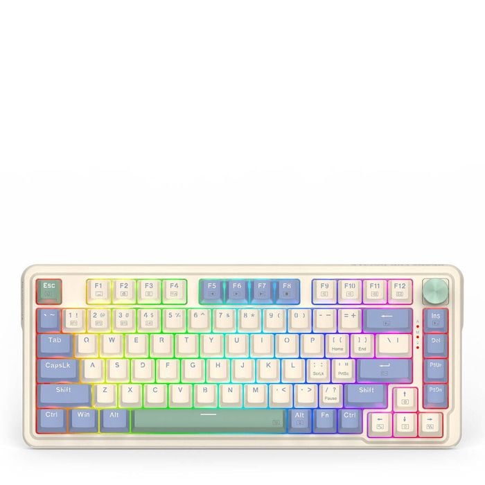 Redragon K673cpg Rgb Pro White 75% Gasket Wireless Mechanical Keyboard