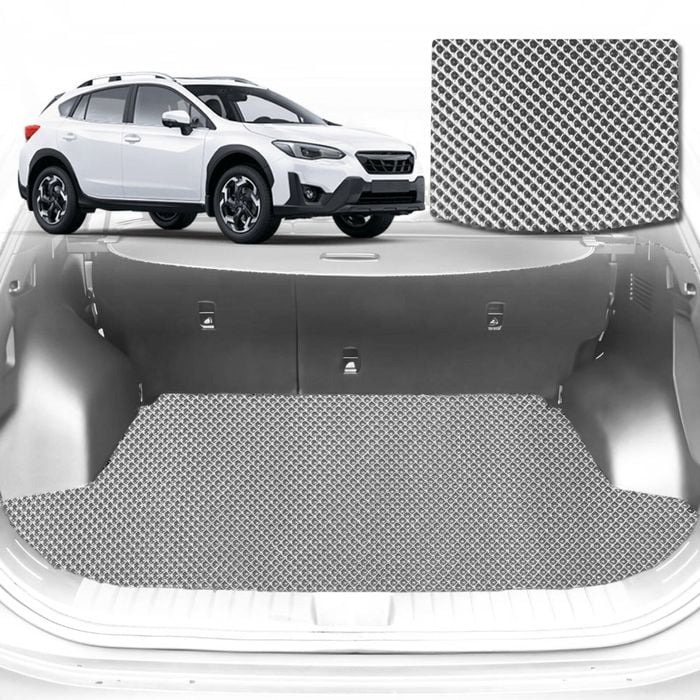 6D Diamond Car Boot Mat for Subaru XV (GP)2012-2017-Cargo Mat-Grey-Outback GT