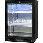Rhino Black Glass Door Bar Fridge (Left Hinged) - SG1L-B