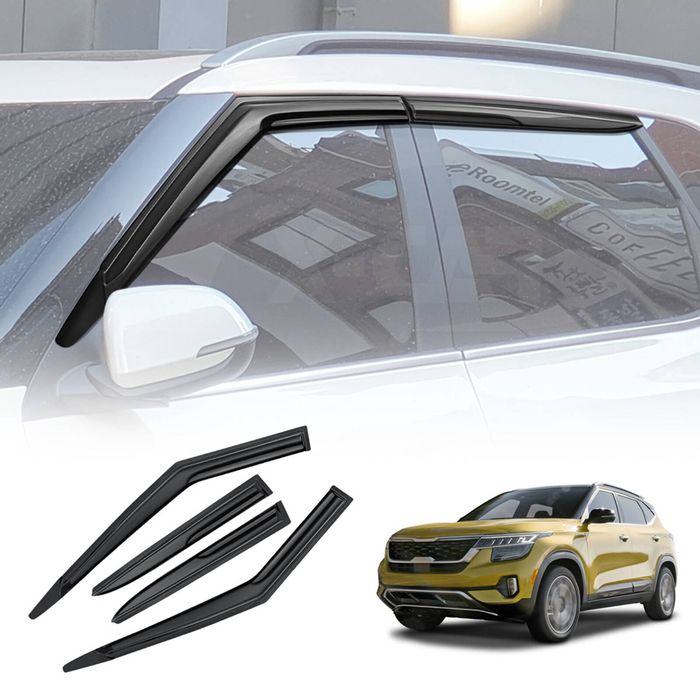 Weathershields for Kia Seltos 2019-Onwards Car Weather Shields Wind Deflectors Window Sun Visor