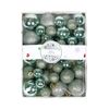 Catzon 42 Pcs Plastic Christmas Balls Sequins and Matte for Holiday Party Wedding-Green