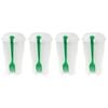 4x 2pc Home Expression Plastic Salad Cup Functional & Stylish Design 22.5x13cm
