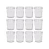 Argon Tableware 250ml Glass Jam Jars With No Lids - Set Of 12 Empty Screw Top Kitchen Storage Preserving Jar