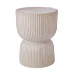 Amalfi Etta Side Table/Stool Cream Wash 35x35x45cm