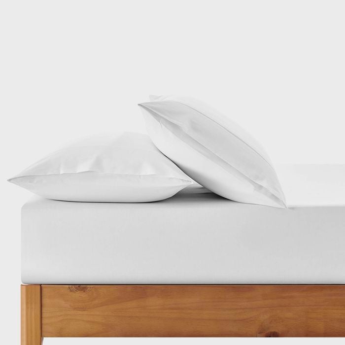 Dreamaker 400TC Premium Cotton Sateen Fitted Sheet Set White Queen Bed