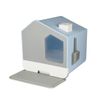 Pawz Chimney House Fully Enclosed Cat Litter Box Blue