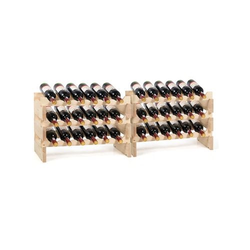 Costway 6-tier Modular Wine Rack Pine Wood - Bunnings Australia