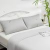 LINENOVA 100% Bamboo Pillow cases Slip Cover Pillowcase - Silver Single