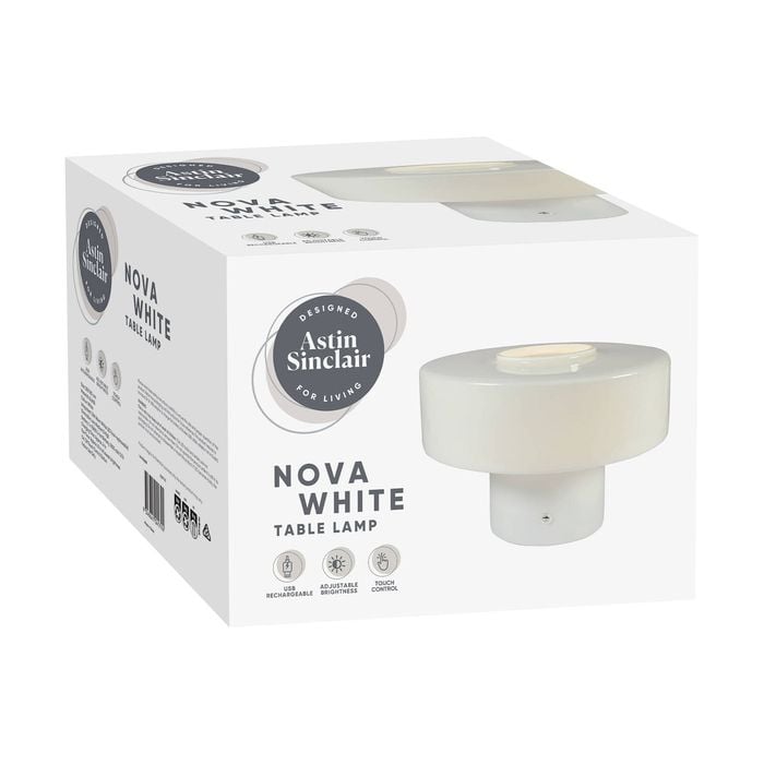 Astin Sinclair White Nova Table Lamp