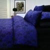 Accessorize Annabella Reversible Quilt Cover Set Black Blue Queen