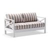 Kansas 2+1 Seater Outdoor Aluminium Lounge Set With Coffee Table In Sunbrella & Maxim Heather Beige Cushions
