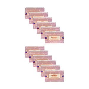 12PK Satya Home Fragrance Scented Incense Sticks Packet Set 15gm Lavender