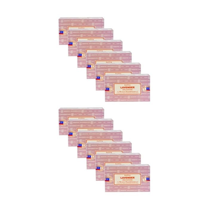 12PK Satya Home Fragrance Scented Incense Sticks Packet Set 15gm Lavender