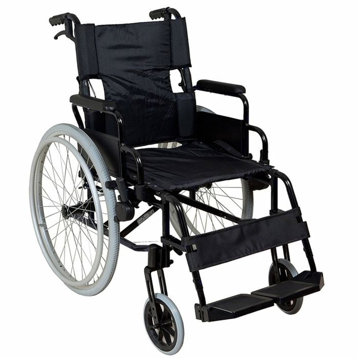 Safety and Mobility Lightweight Aluminium Self-Propelled Wheelchair Black Frame