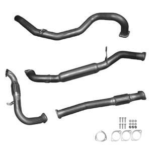 Ignite Exhausts Turbo Back For Nissan Gu Patrol 3l Wagon 3" Cat & Hotdog Raw Aluminised Steel
