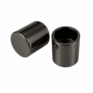 Pillar 25mm Gun Metal Grey Curtain Rod Finial Cap - 2 Pack