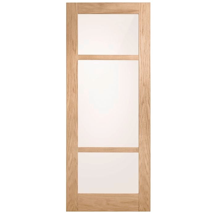 Corinthian Moda Translucent Glass White Oak Internal Door AMODG2 - 920mm x 2340mm x 35mm